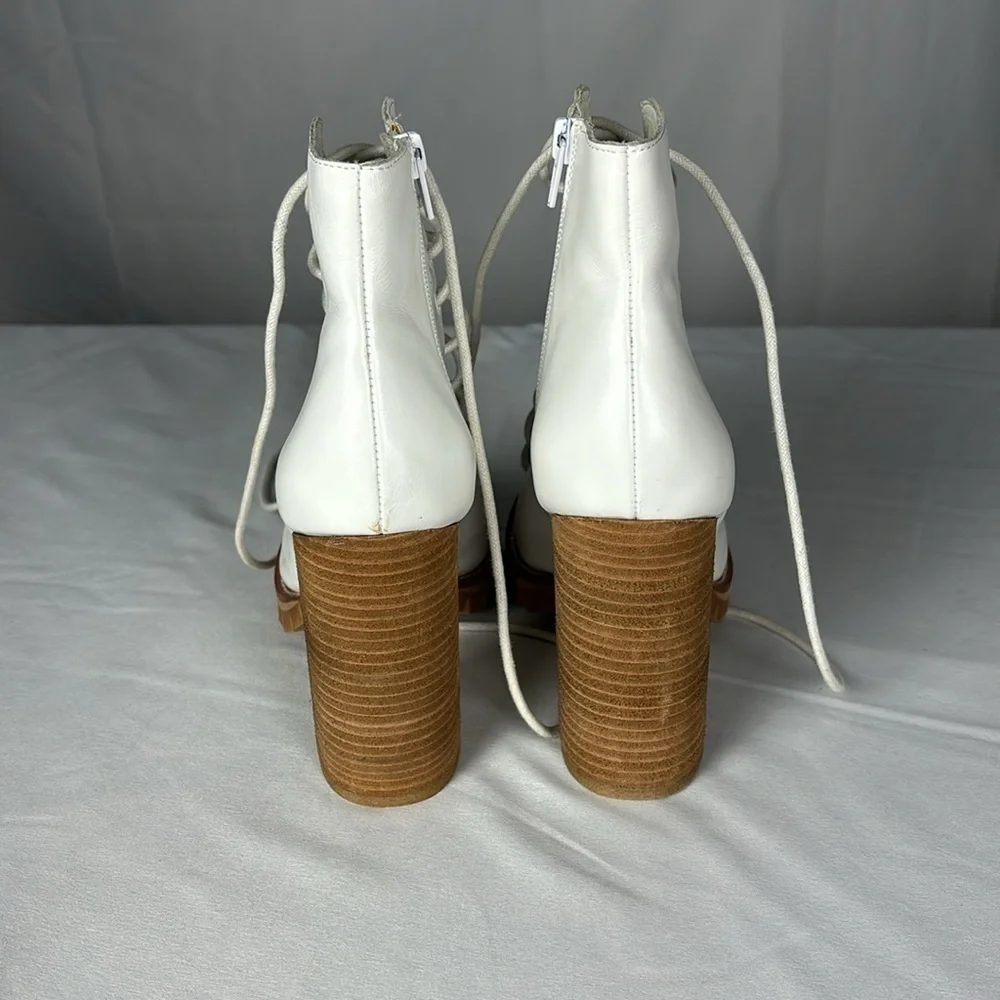 Jeffrey Campbell Free People White Palermo Heels - Picture 6 of 14